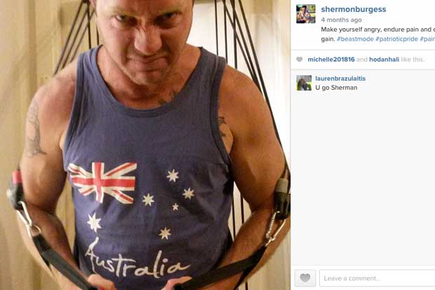 Shermon Burgess, a national organiser for Reclaim Australia and a former member of the Australian Defence League.
